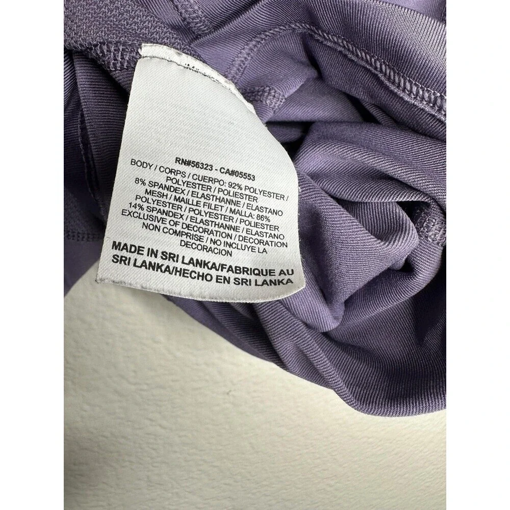 Nike Tennis Shirt Womens Medium Purple Yellow Dri-FIT Tank Top Sleeveless